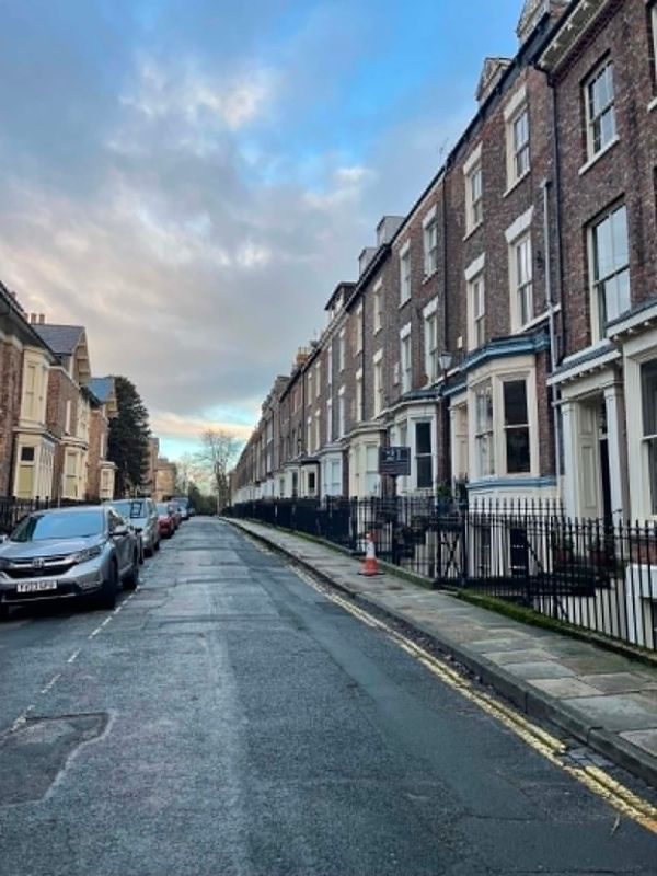 Georgian terraced houses on Bootham near The Minster Hotel, York