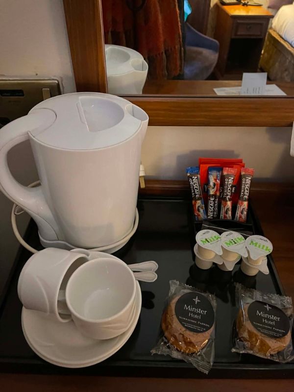 Tea tray with branded Yorkshire parkin at The Minster Hotel, York