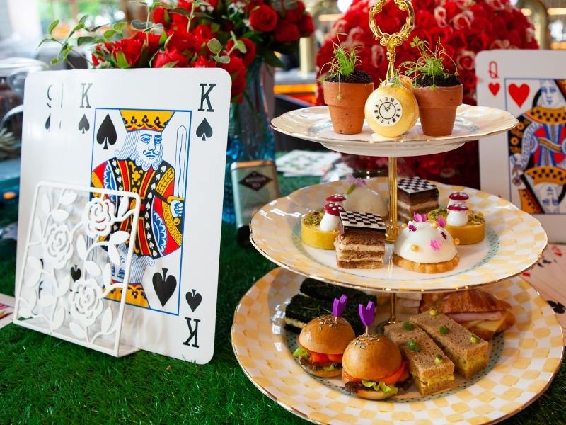 Alice in Wonderland themed afternoon tea.