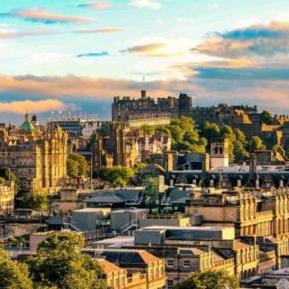 Best places to stay in Edinburgh aerial view of the city