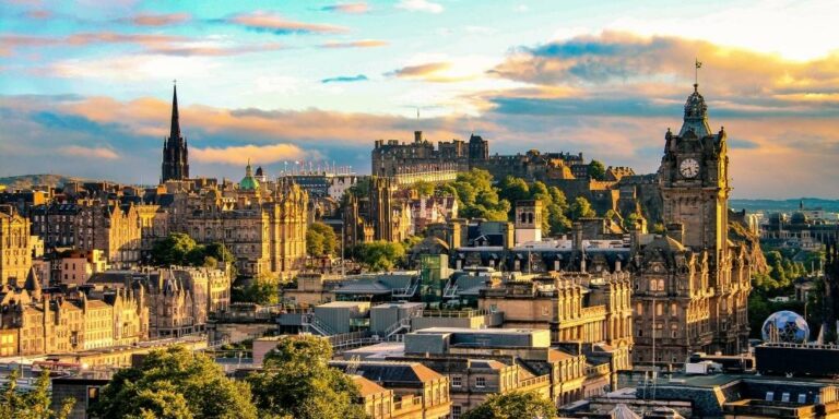 Best places to stay in Edinburgh aerial view of the city