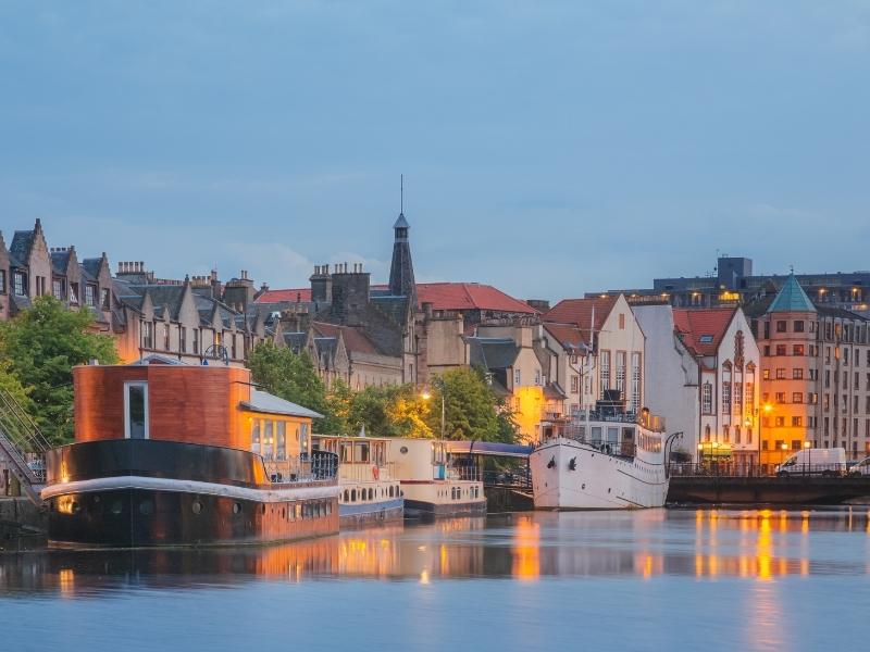 An image of Leith in Edinburgh.