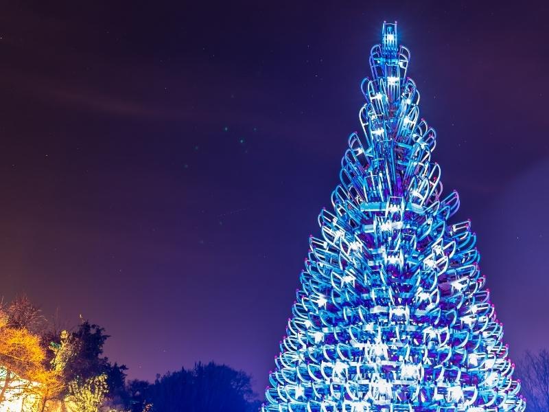 Christmas tree at Kew Gardens London.