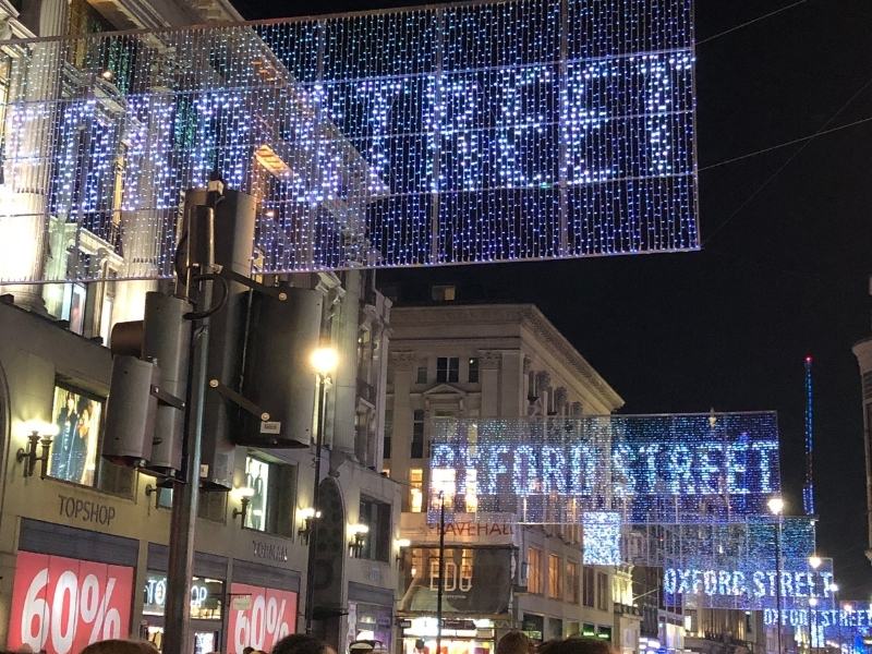 Oxford Street London Christmas lights.