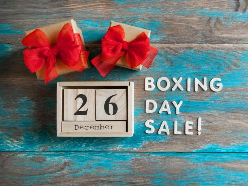 Boxing Day Sale sign.