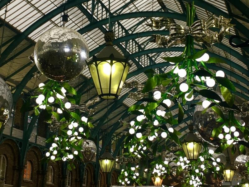 Covent Garden decorated for Christmas.