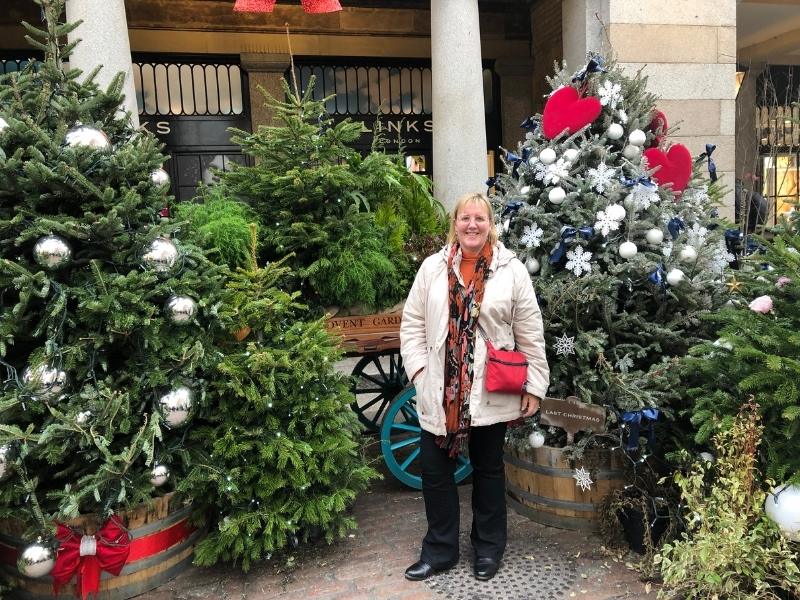 Covent Garden in London at Christmas.