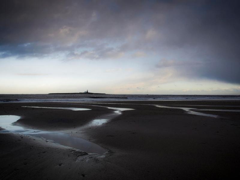 Winter view over Northumberland landscape.