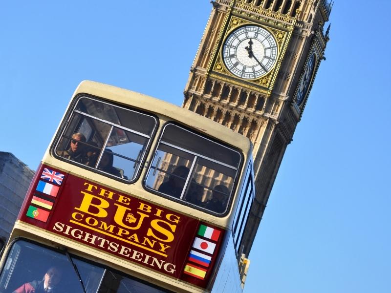 The Big Bus is one of a number of available bus tours of London.