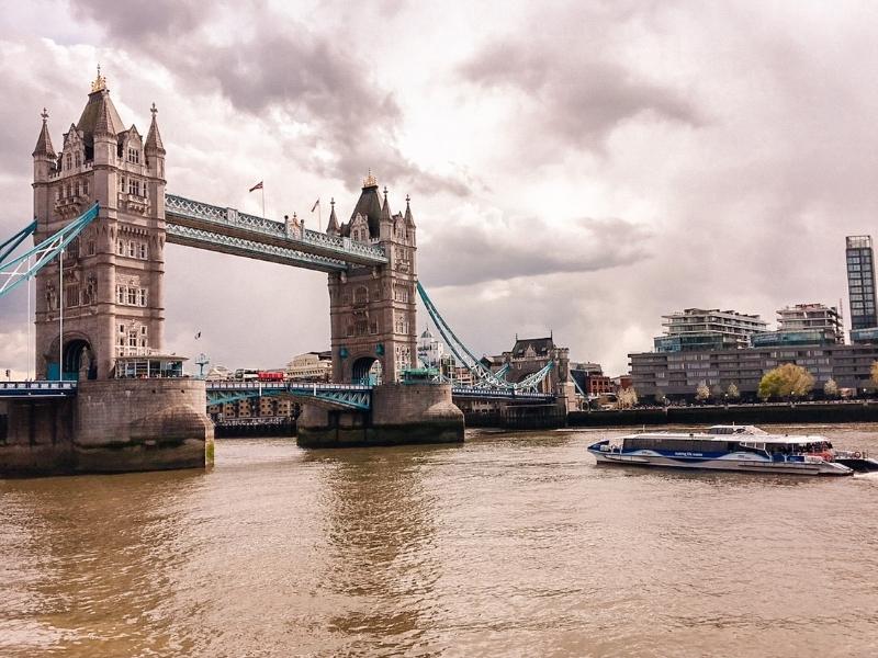 London Tower Bridge and clipper