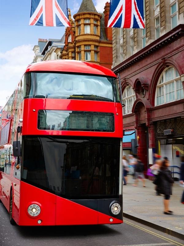 Red London bus.