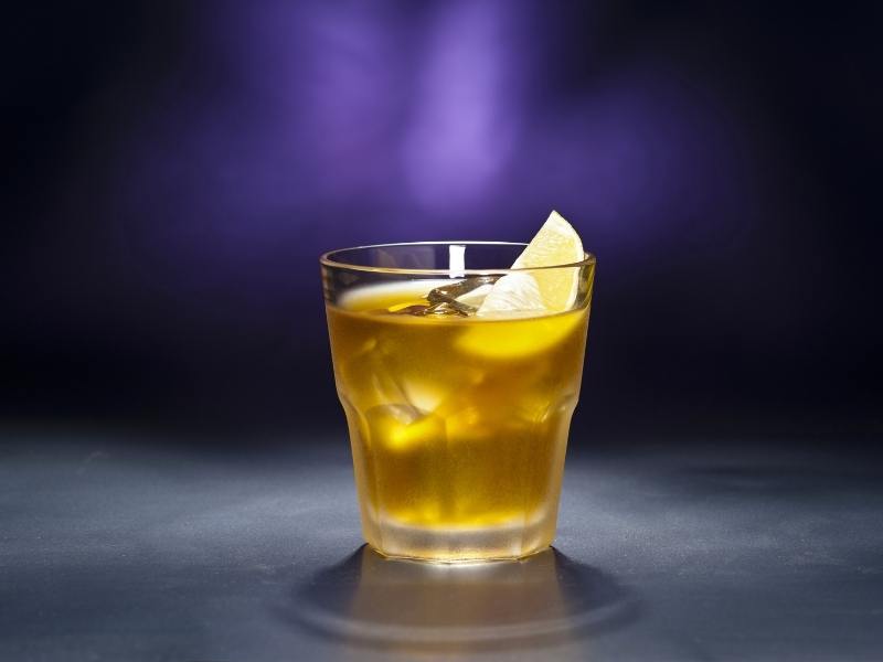 A rusty nail cocktail.