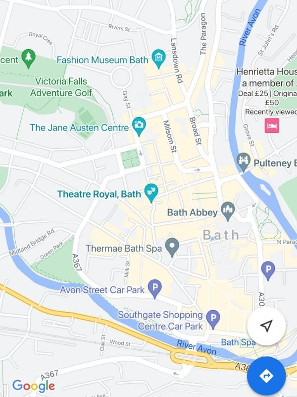 Map of Bath.