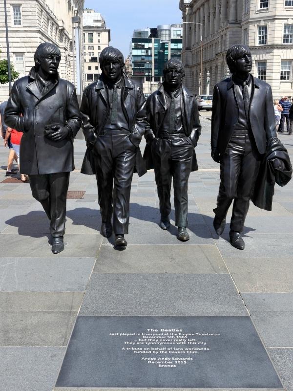 Beatles statues in Liverpool.