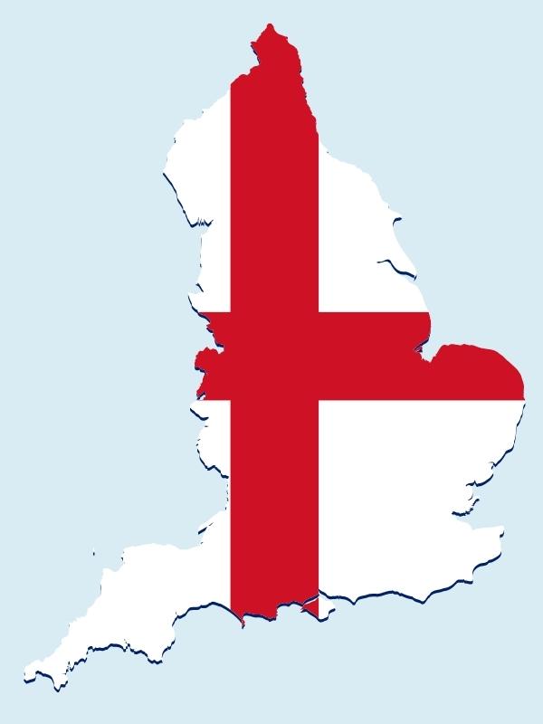 Map of England.