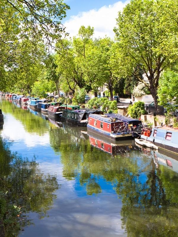 Canal boats in Little Venice London.