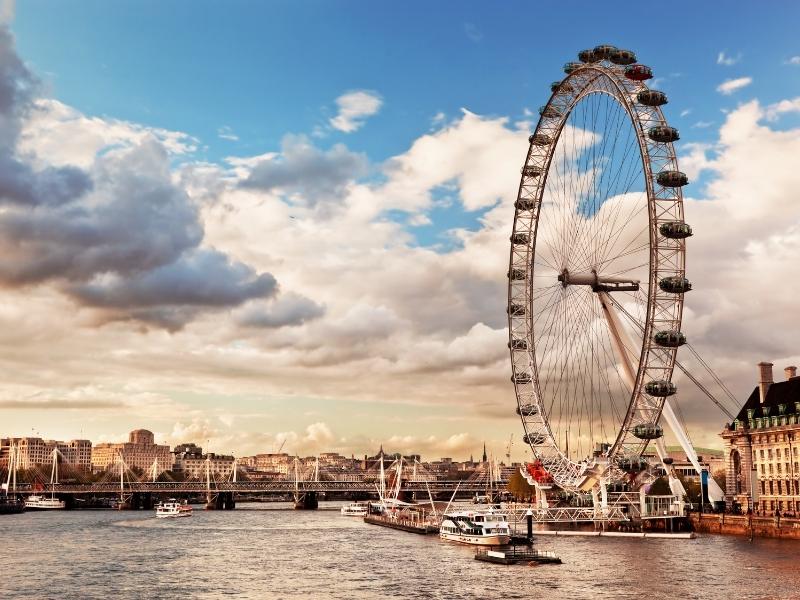 View of the London Eye.