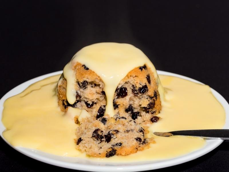 spotted dick pudding.