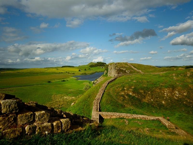 A photo of Hadrian's Wall one of my recommended places to visit in North East England.