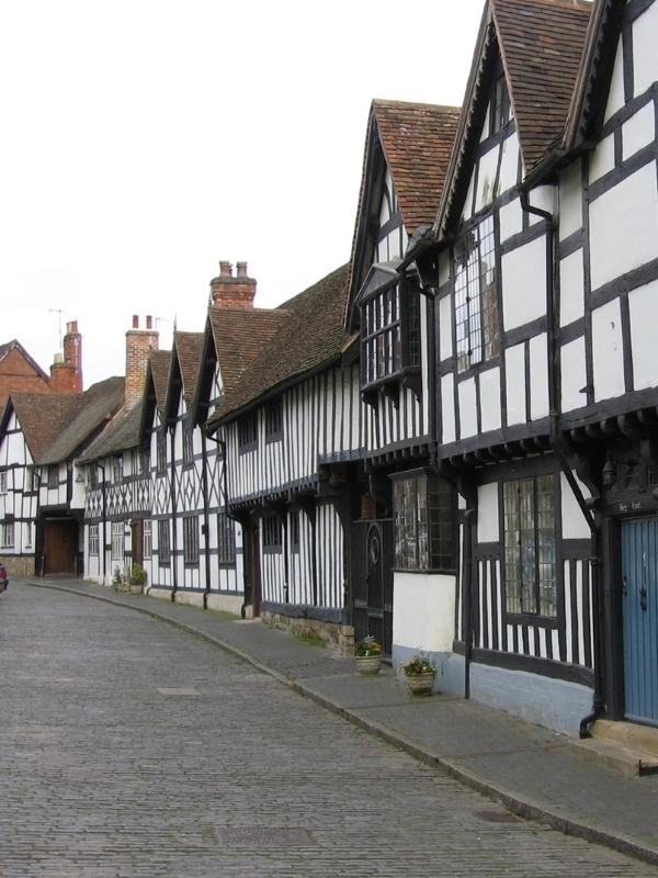 Medieval houses in Stratford upon Avon.