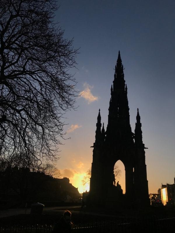 The Walter Scott monument in Edinburgh for one of the most famous writers of books about Scotland.