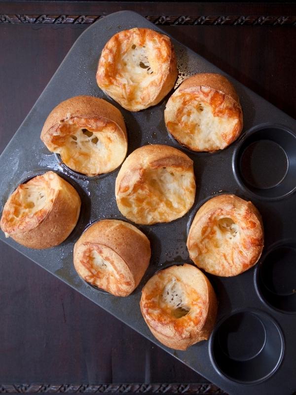 A tray of Yorkshire Puddings.