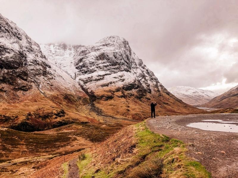 View of the three sisters lookout at the Kyle of Lochalsh.