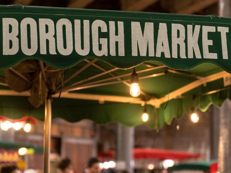 Sign for Borough Market.