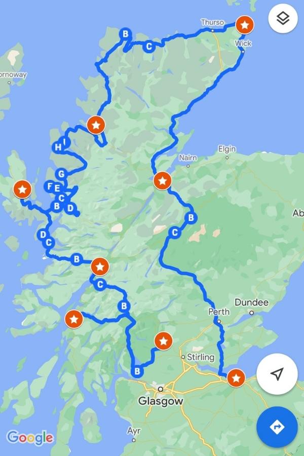 1 week trip scotland