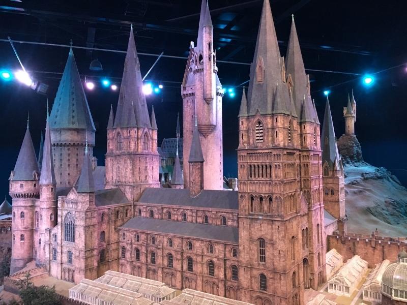 Model of Hogwarts at Harry Potter Studios London.