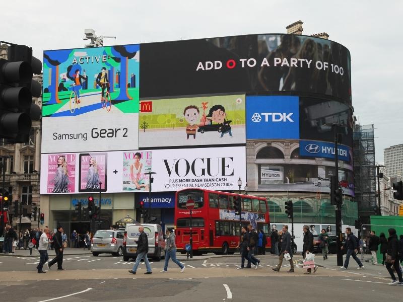 Piccadilly Circus in London.