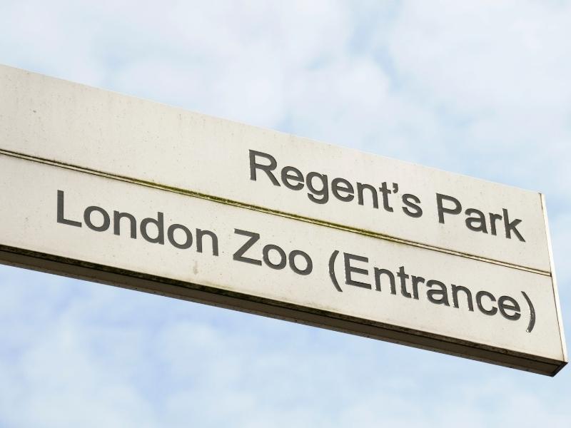 London Zoo sign.