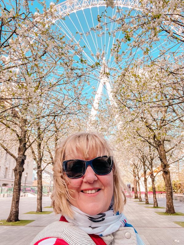 The Lonodn Eye and blossom