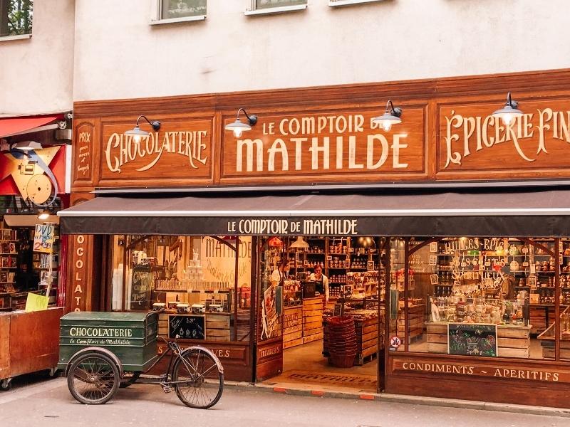Chocolate shop in Paris.