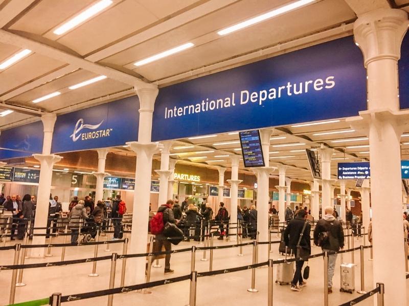 Eurostar International departures in London.