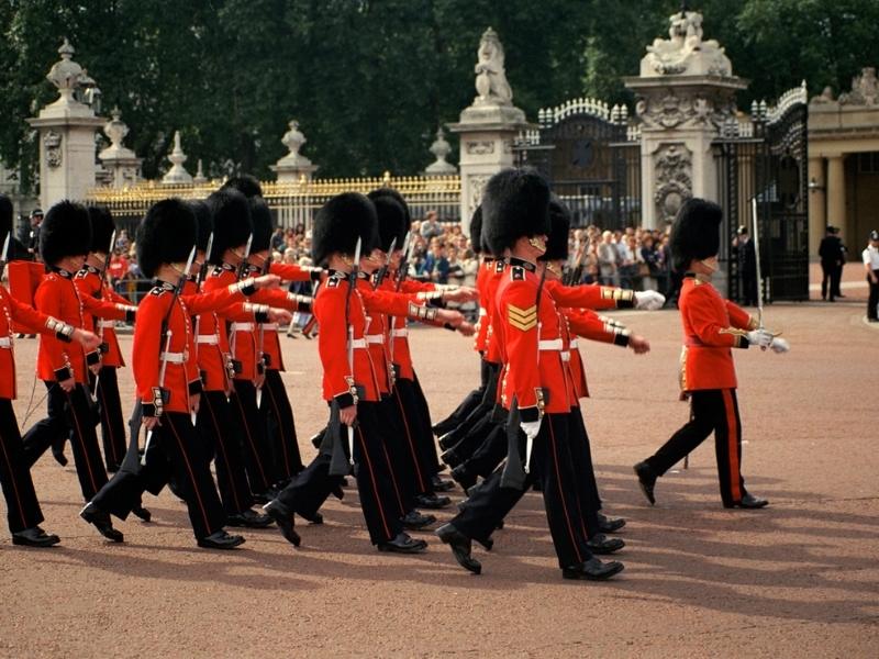 Changing of the Guard at Buckingham Palace.