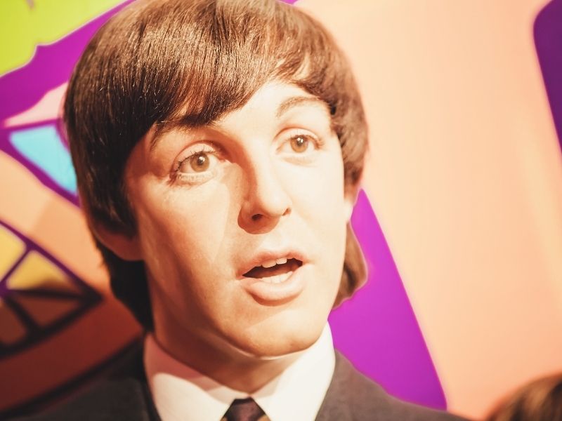 Want to see the Beatles in London? Head to Madame Tussauds to see waxworks of the Fab Four like this one of Paul Macartney.