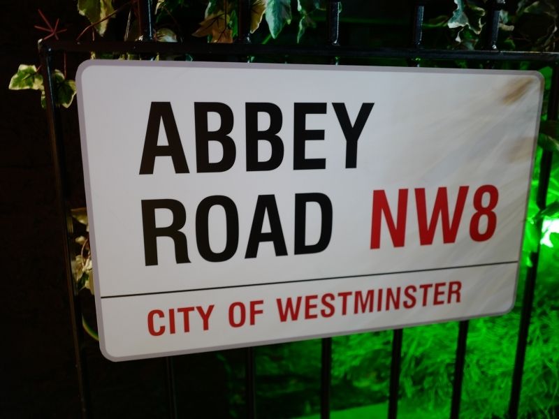 Abbey Road sign.