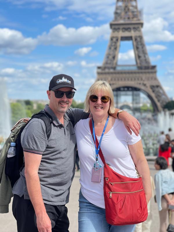 Tracy and Doug at Eiffel Tower