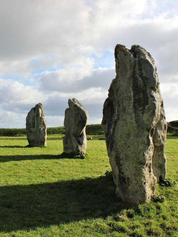 Standing stones in a field