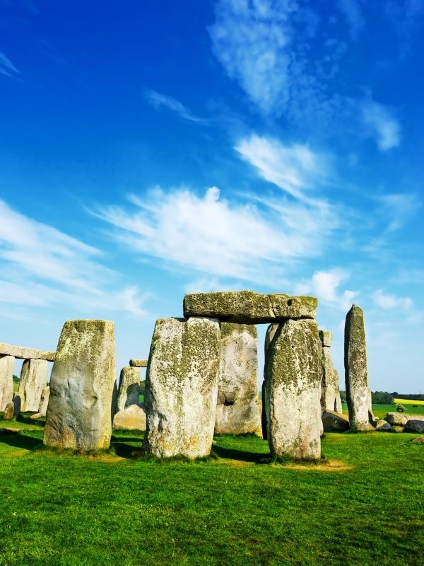 Standing stones in a field