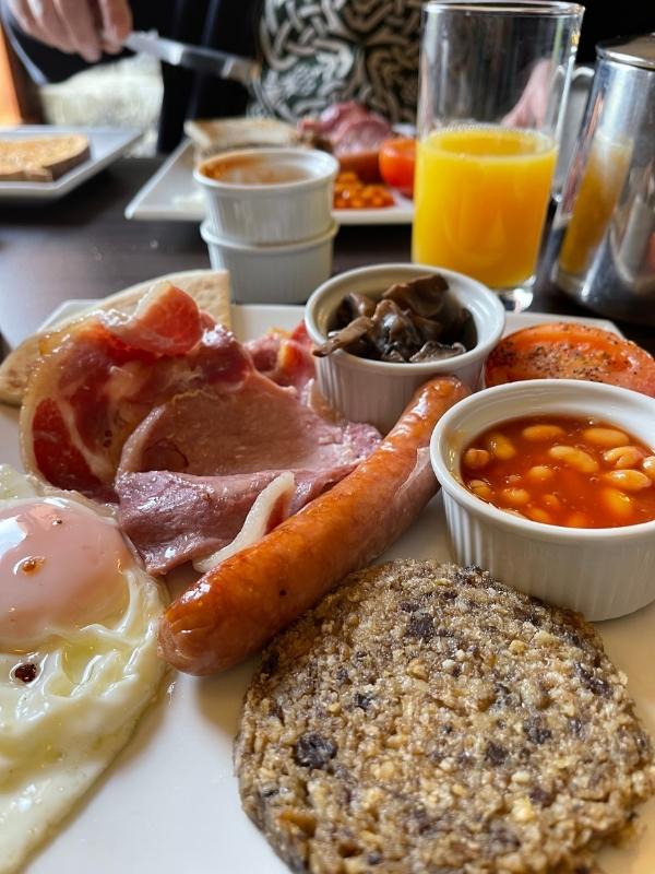 Scottish breakfast on Orkney.