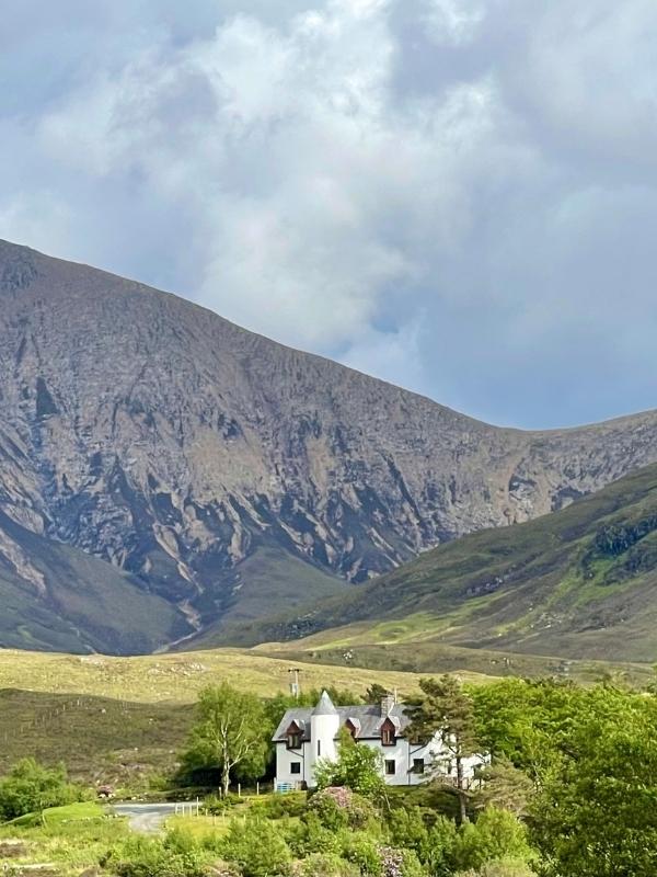 View of the Skeabost House Hotel on the Isle of Skye.