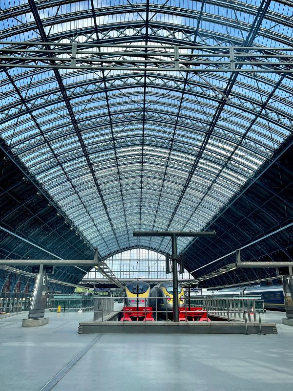 Eurostar trains parked at St Pancras International are included in the Global Eurail Pass worth considering when comparing the BritRail Pass vs Eurail Global Pass.
