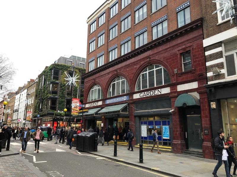 Covent Garden Tube Station in London.