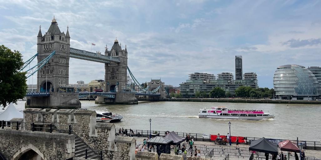 London Tower Bridge and boat