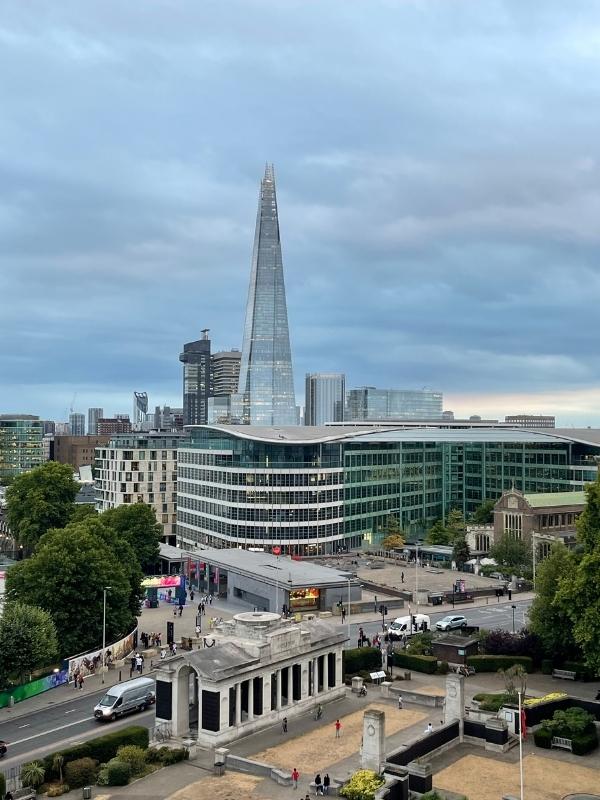 View from room at CitizenM Tower Hill London of The Shard.