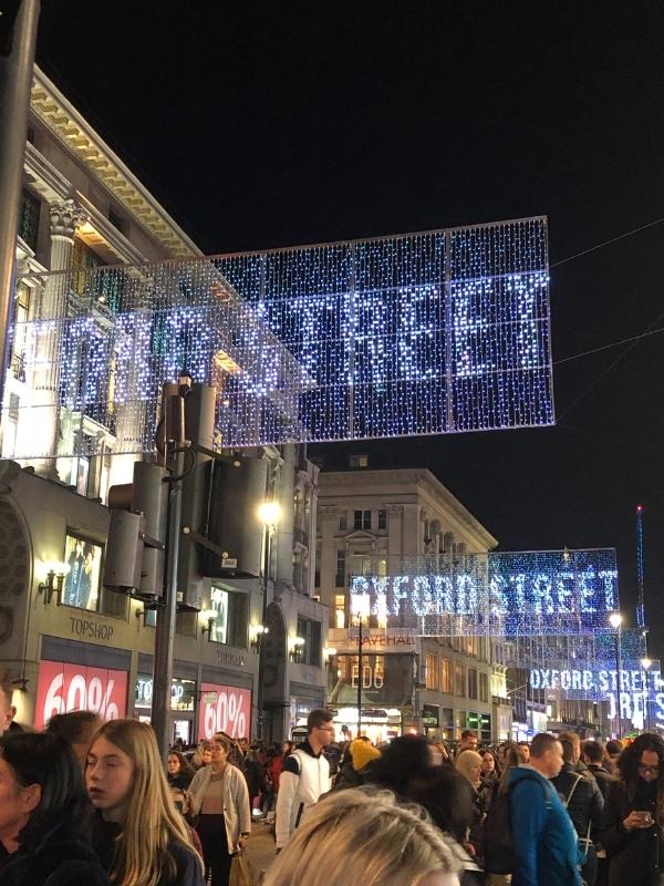 Oxford Street Christmas lights.