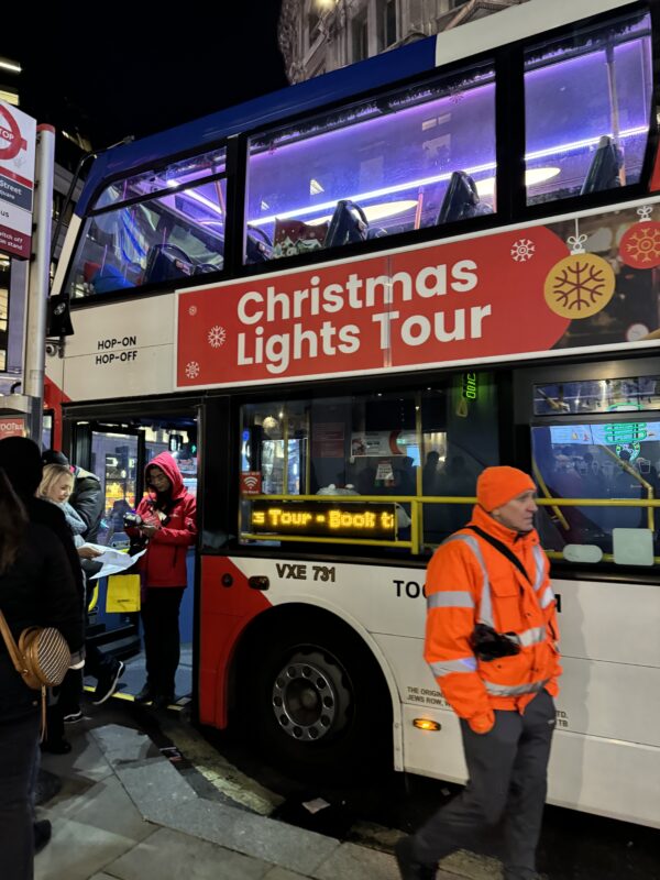 Christmas in London light tour
