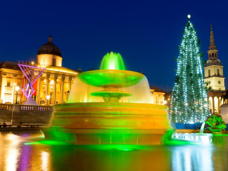 Trafalgar Square at Christmas